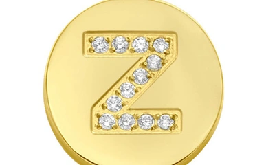 Adornia 14k Gold Plated Pavé Initial Pendant Necklace In Gold-z
