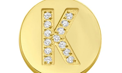 Adornia 14k Gold Plated Pavé Initial Pendant Necklace In Gold-k