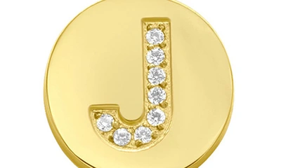 Adornia 14k Gold Plated Pavé Initial Pendant Necklace In Gold-j