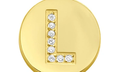 Adornia 14k Gold Plated Pavé Initial Pendant Necklace In Gold-l