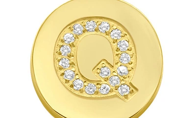 Adornia 14k Gold Plated Pavé Initial Pendant Necklace In Gold-q