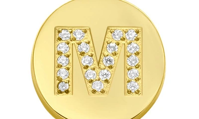 Adornia 14k Gold Plated Pavé Initial Pendant Necklace In Gold-m