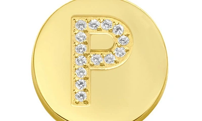 Adornia 14k Gold Plated Pavé Initial Pendant Necklace In Gold-p