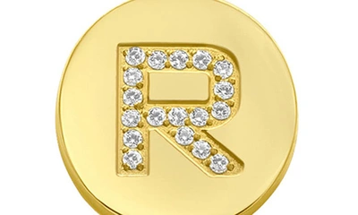 Adornia 14k Gold Plated Pavé Initial Pendant Necklace In Gold-r