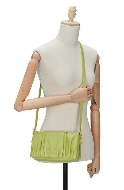 ORYANY ORYANY BELL PLEATED LEATHER SHOULDER BAG 