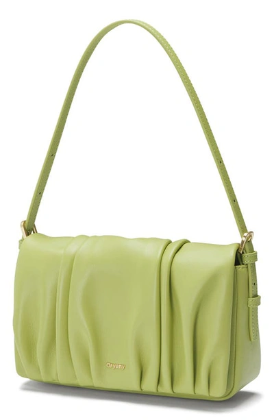 ORYANY ORYANY BELL PLEATED LEATHER SHOULDER BAG 