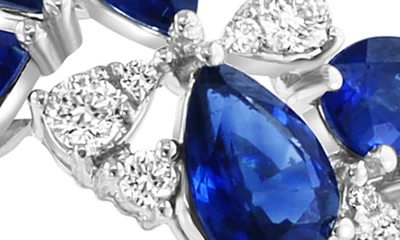 Shop Effy Diamond & Sapphire Cluster Ring In White Gold