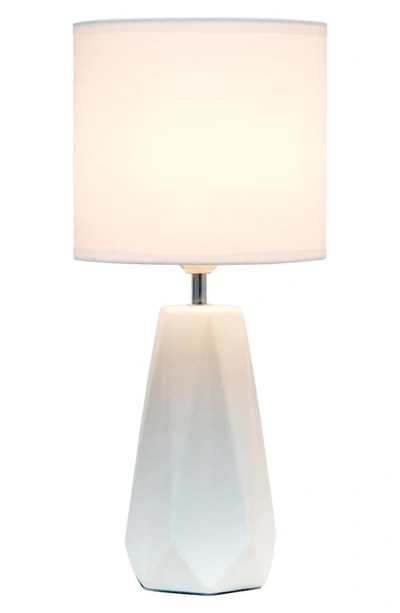 Shop Lalia Home Ceramic Prism Table Lamp In Off White