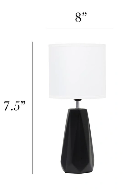 Shop Lalia Home Ceramic Prism Table Lamp In Black