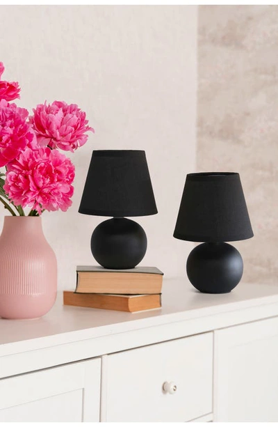 Shop Lalia Home 2-pack Orb Table Lamps In Black