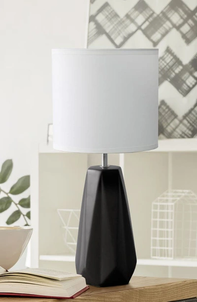 Shop Lalia Home Ceramic Prism Table Lamp In Black