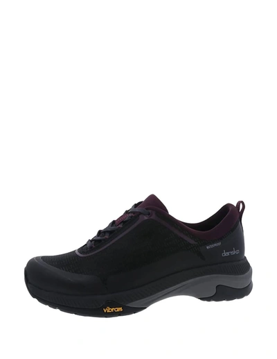 Shop Dansko Women's Makayla Comfort Sneaker Shoe In Black In Purple