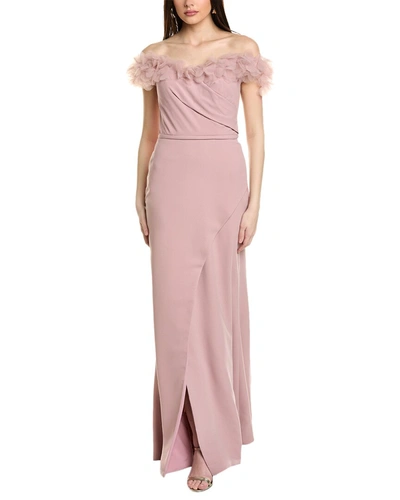 Shop Rene Ruiz Off-the-shoulder Dress In Pink