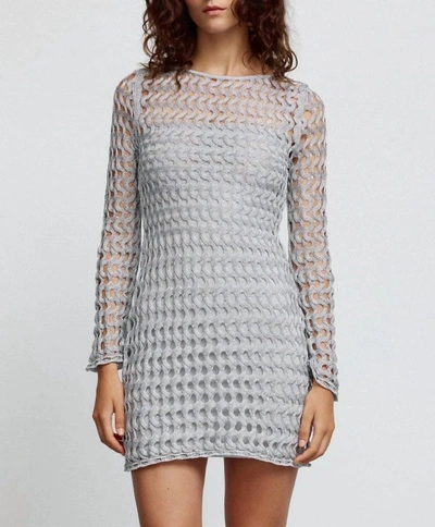 Shop Significant Other Adley Mini Dress In Silver