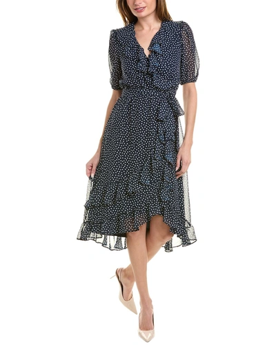 Shop Maison Tara Chiffon Maxi Dress In Blue
