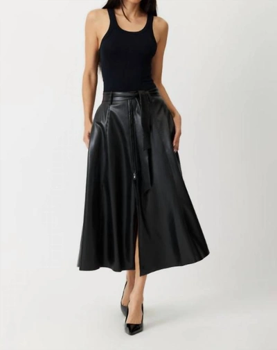 Shop Grey/ven The Pembroke Ethical Leather Maxi Skirt In Black