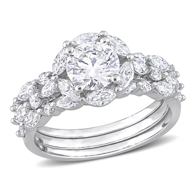 Mimi & Max 3ct Dew Created Moissanite Vintage Floral Ring In Sterling Silver In White
