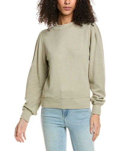 Shop Michael Stars Kehlani Puff Sleeve Sweatshirt In Multi