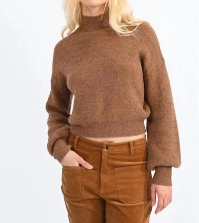 Shop Molly Bracken Kay Knit Sweater In Camel In Brown