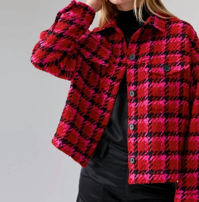 Shop Sanctuary The Shacket In Lipstick Red Plaid