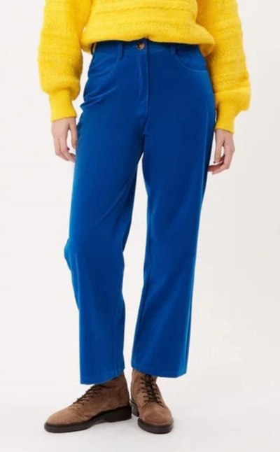 Shop Frnch Nelya Corduroy Pants In Electric Blue