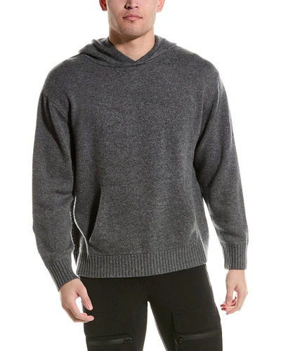 Shop Frame Cashmere Hoodie In Grey