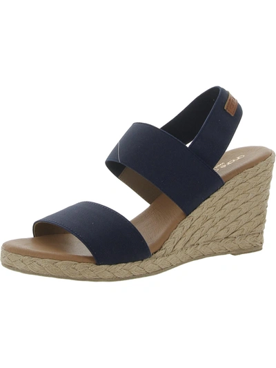 Shop Andre Assous Allison Womens Padded Insole Wedge Dress Sandals In Blue