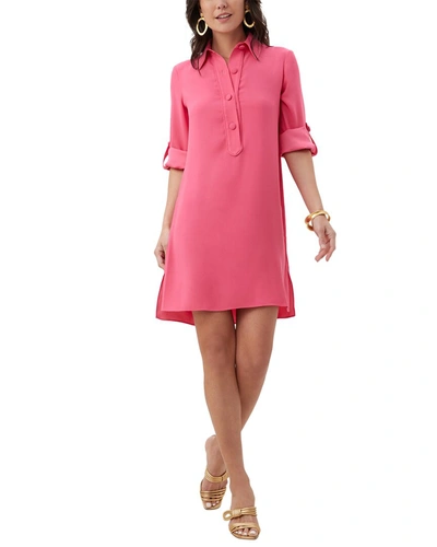Shop Trina Turk Portrait Shirt Dress In Pink