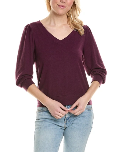 Shop Michael Stars Gabriella Sweater In Purple