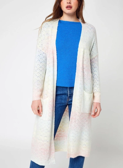 Shop Frnch Limonette Knitted Cardigan In Color Multicolor (rainbow)