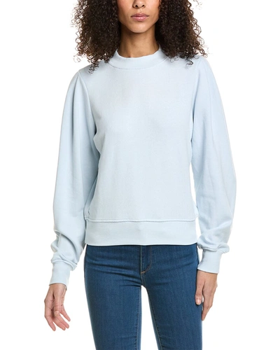 Shop Michael Stars Kehlani Puff Sleeve Sweatshirt In White
