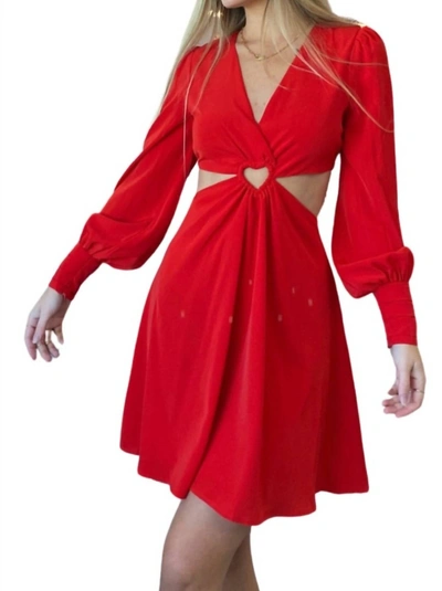 Shop 4si3nna Heart Eyes For You Dress In Red
