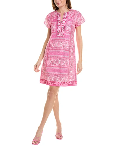 Shop Bella Tu Silk-blend Tunic Dress In Pink
