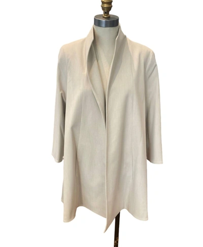 Shop Estelle And Finn Stretch Suiting Swing Coat In Sand In Beige