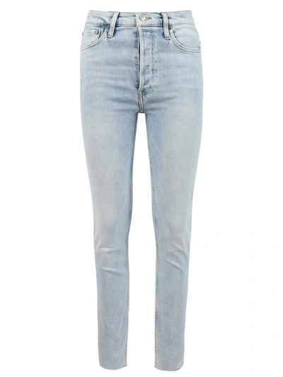Shop Re/done 90s High Rise Ankle Crop Jean In Blue