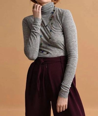 Shop Molly Bracken Skinny Undersweater In Grey