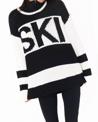 Shop Show Me Your Mumu Ski In Sweater In Black/white In Multi