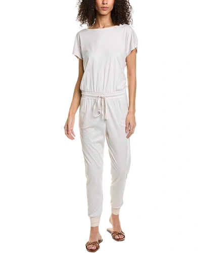Shop Michael Stars Tyler Convertible Jogger Jumpsuit In White