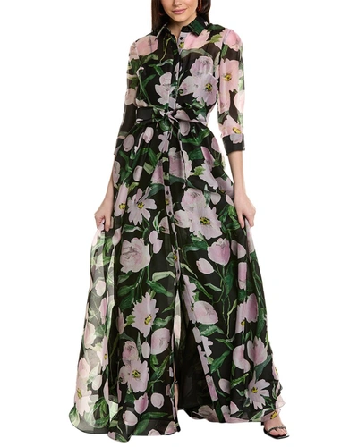 Shop Carolina Herrera Silk Trench Gown In Multi