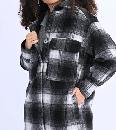 Shop Molly Bracken Mid-length Woven Coat In Black