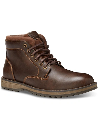 Shop Eastland Finn Mens Faux Leather Memory Foam Chukka Boots In Brown
