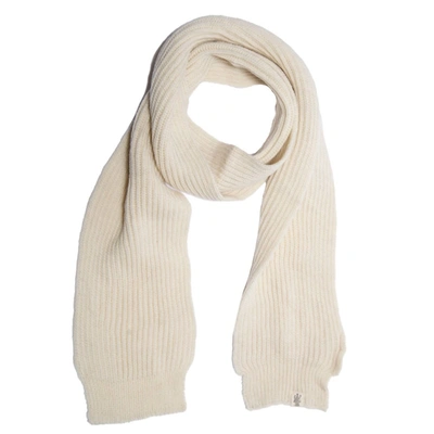 Nirvanna Designs Laurent Rib Scarf In White In White