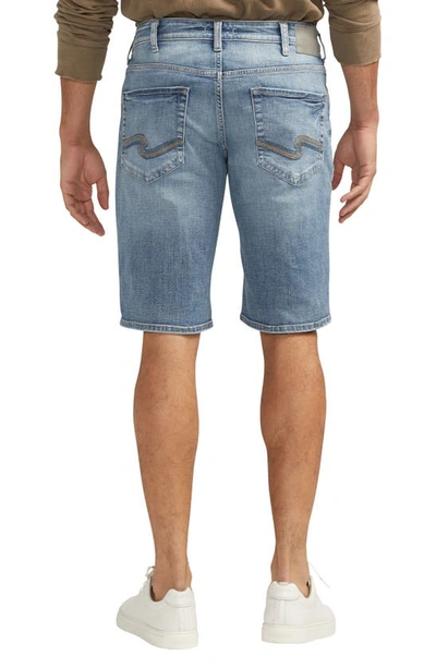 Shop Silver Jeans Co. Zac Relaxed Fit Denim Shorts In Indigo