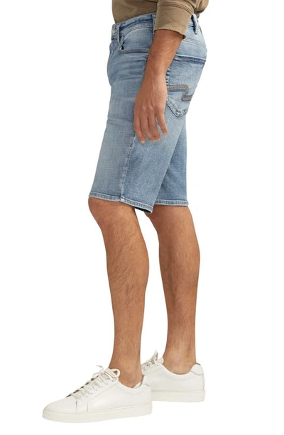 Shop Silver Jeans Co. Zac Relaxed Fit Denim Shorts In Indigo