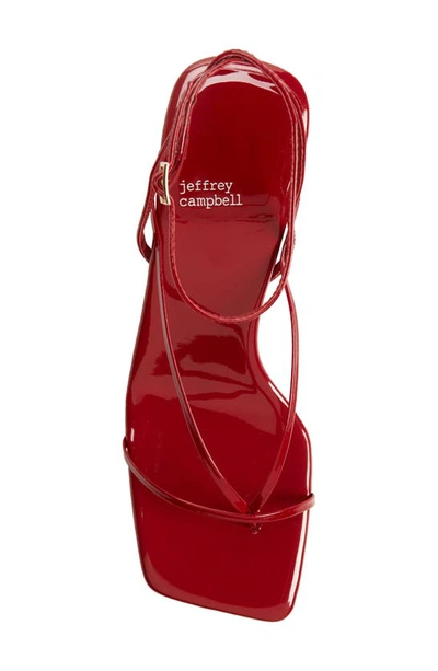 Shop Jeffrey Campbell Fluxx Sandal In Cherry Red Patent