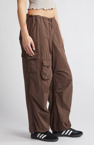 Shop Bdg Urban Outfitters Cotton Cargo Joggers In Chocolate
