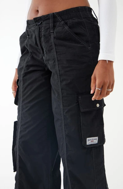 Shop Bdg Urban Outfitters Y2k Cotton Cargo Pants In Black