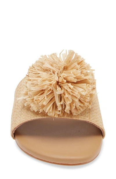 Koko + Palenki Poppy Slide Sandal In Natural Raffia