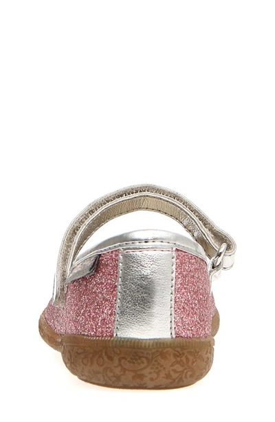 Shop Naturino Kids' Pavia Mary Jane Flat In Pink-silver