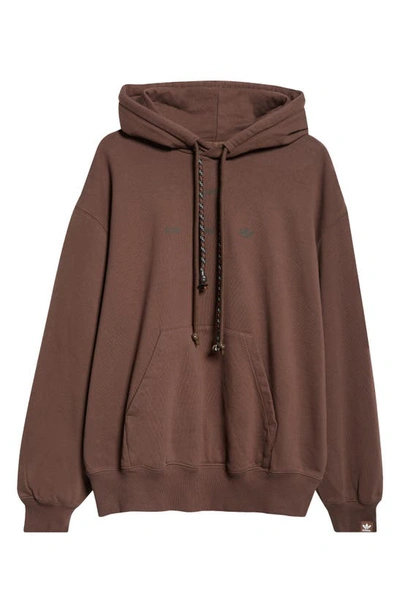Shop Y-3 Adidas X Song For The Mute X Song For The Mute Cotton French Terry Hoodie In Brown